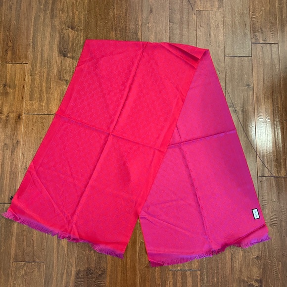 Gucci Accessories - Gucci Wool GG Logo Reversible Scarf, Shawl, Wrap